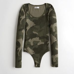 Hollister Camo Print Bodysuit
